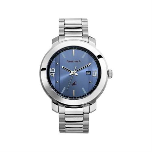 Fastrack Quartz Bare Basics Blue Dial Men's Watch W/Box