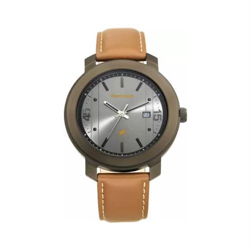 Fastrack Quartz Bare Basics Grey Dial Men's Watch W/Box