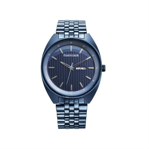 Fastrack Snob X Blue Dial Metal Strap Men's Watch