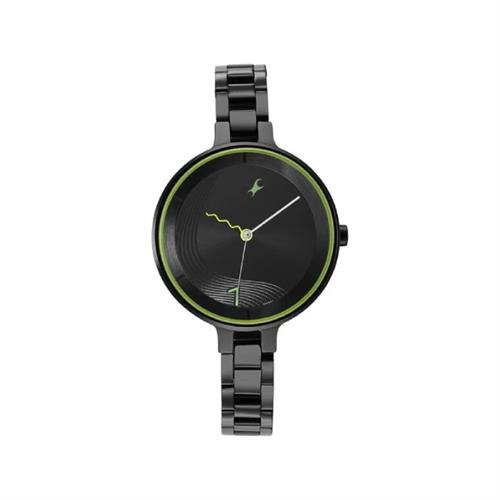Fastrack Stunners Quartz Analog Black Dial Metal Strap Women's Watch