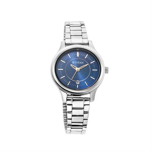 TITAN Quartz Blue Dial Analog Women's Watch W/Box