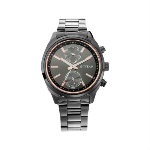 TITAN Quartz Classique Anthracite Dial Men's Watch W/Box