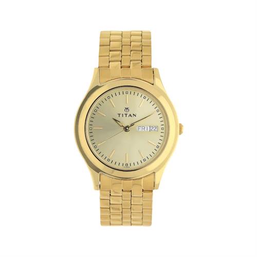 TITAN Quartz Karishma Champagne Dial Men's Watch W/Box