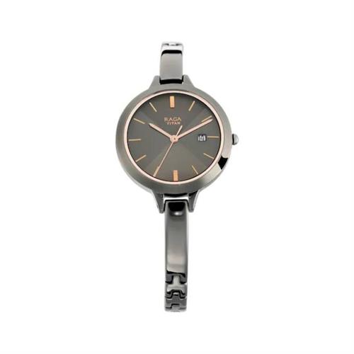 TITAN Quartz Raga Grey Dial Women's Watch W/Box