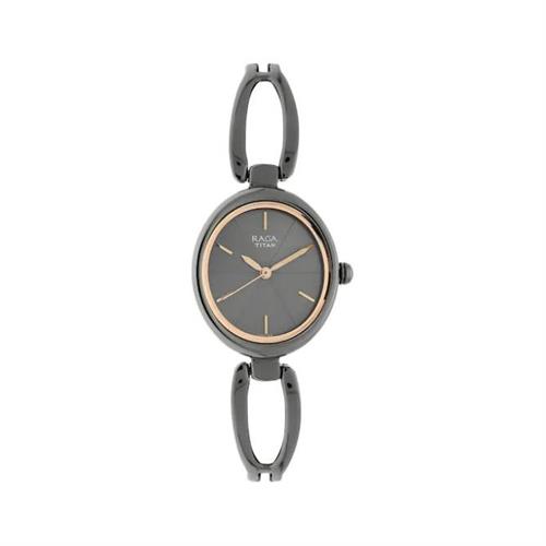 TITAN Quartz Raga Viva Anthracite Dial Women's Watch W/Box