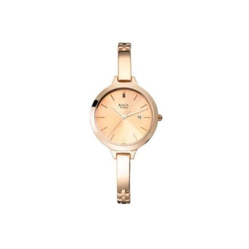 TITAN Quartz Raga Viva Rose Gold Women's Watch W/Box