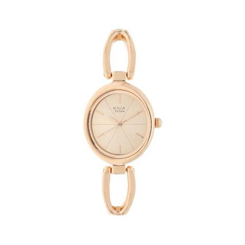 TITAN Quartz Raga Viva Rose Gold Women's Watch W/Box
