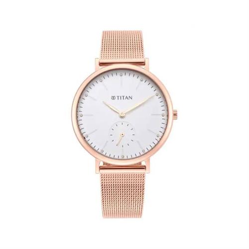 TITAN Quartz Slimline White Dial Women's Watch W/Box
