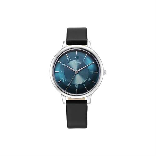 Titan Workwear Quartz Analog Blue Dial Brown Leather Strap women's Watch