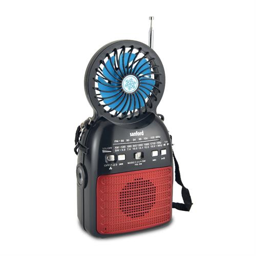 Sanford Multifunctional Portable Radio with Mini Fan - SF1017PR