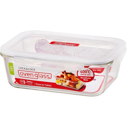 LocknLock L&L Heat Resistant Glass Container Euro Rectangular 2.0L - LLG455