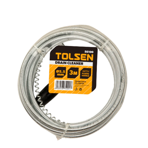 Tolsen 5.5mm*3m Drain Cleaner with Plastic Handle