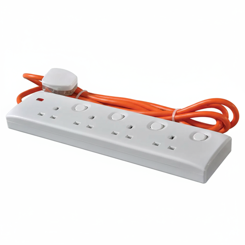 Orel 13 Amp Trailer Socket with 3m White Wire & Fused Plug Top