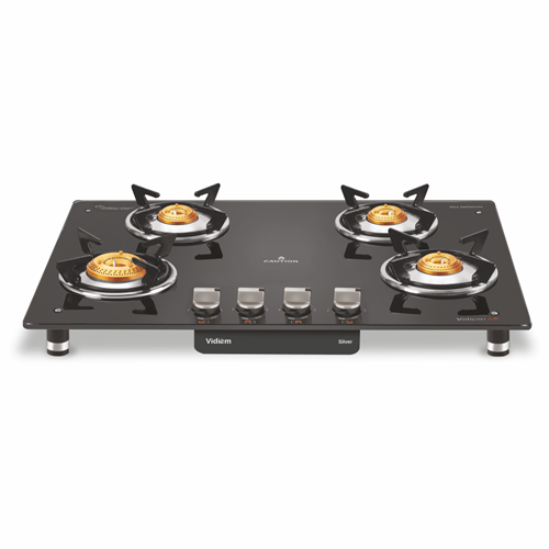 Vidiem Glass Top 4 Burner Air Silver - GT4BS