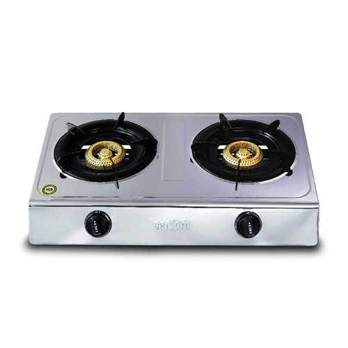 Sanford 2 Burner Stainless Steel Gas Stove with Auto Ignition - SF-5222GC-STEEL