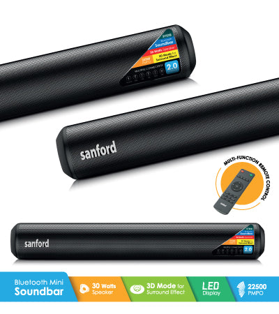 Sanford 30W Bluetooth Sound Bar- SF-752SB