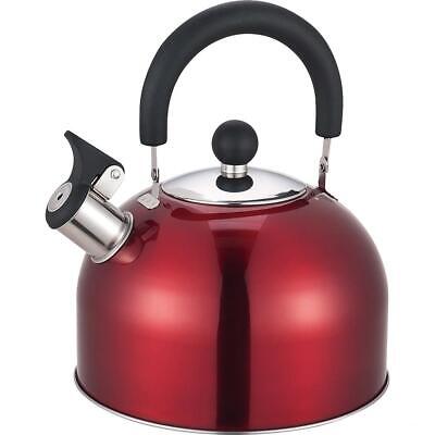 TKS 1.5L Stainless Steel Red Whistling Kettle - S2058-R