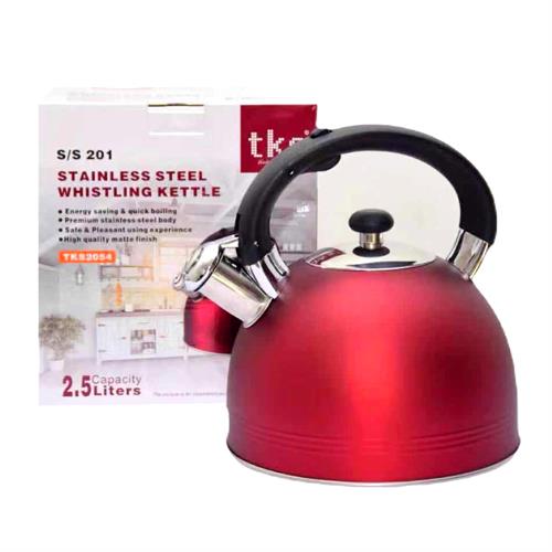 TKS Stainless Steel Red Whistling Kettle - S2054-R