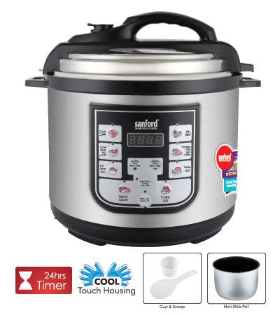 SANFORD 6 LTS Electric Pressure Cooker with None Stick inner Pot- SF-3200EPC
