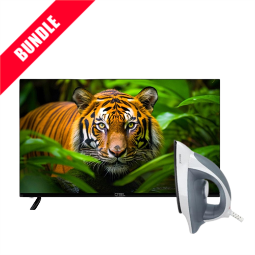 Orel 43" Full HD Smart TV with 3 Year Warranty (Unit & Panel) - 43SAHM242 + Orel Dry Iron 1200W - 245-1200