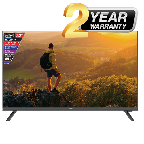 Sanford 32" Slim Edge HD LED TV - SF9506LED with Dolby Sound (Two Year Warranty)