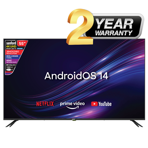 Sanford 55' 4K UHD Smart LED TV - SF9510LED (Two Year Warranty)