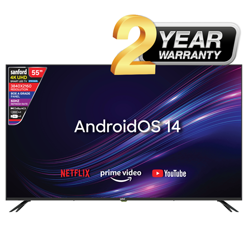 Sanford 55' 4K UHD Smart LED TV - SF9510LED (Two Year Warranty) with Free Avurudu Gifts