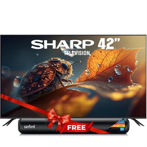 Sharp 42 Inch Smart Android Google Television - 2T-C42EG5NX + Sanford 30W Bluetooth Sound Bar- SF-752SB