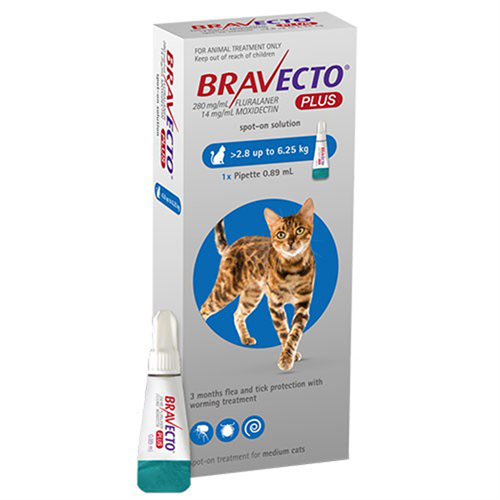 Bravecto PLUS for Cats 250mg 1x1TAB - BRAV 250MG-PLUS