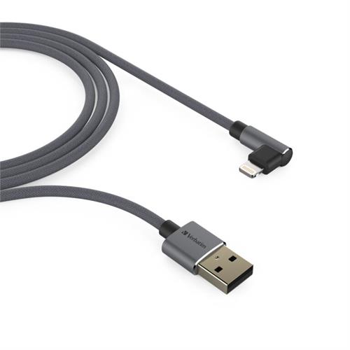 Verbatim 120Cm L-Shaped Mfi Lightning Cable - Usb To Lightning - 66191