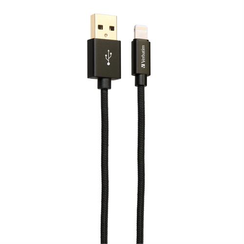 Verbatim 120Cm Step-Up Mfi Lightning Cable - Usb To Lightning (Black) - 65360