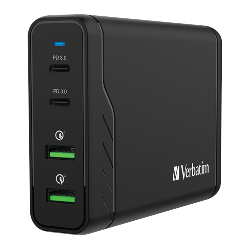 Verbatim 4-Ports 100W Charger With 2Xpd/Pps & 2Xqualcomm 3.0 - 66402