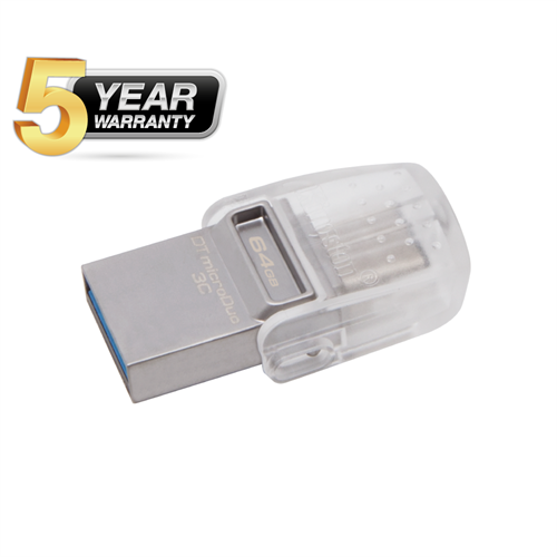 DataTraveler microDuo 3C 64GB (USB Type-C and USB Type-A) - DTDUO3C/64GB