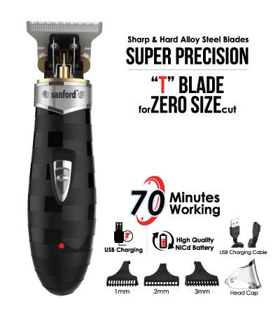 SANFORD Professional T Blade Zero Size Hair Clipper - SF 1956HC