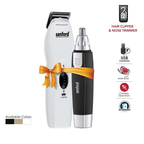 Sanford Rechargeable Cordless Hair Clipper And Nose Trimmer - SF-9700HNC