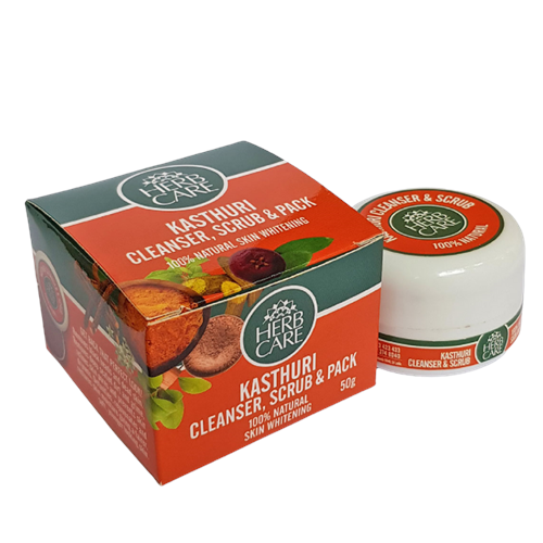 Herb Care Kasturi Cleanser, Scrub & Pack 50g - HCKS50