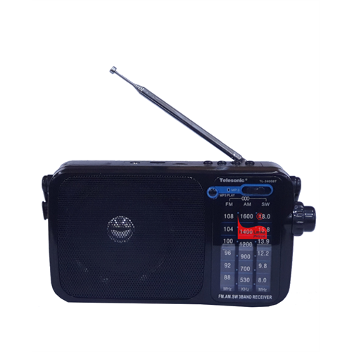 Telesonic Radio AM/FM/SW 3 Band Radio with USB/TF Card Slot - TL - 2400 BT