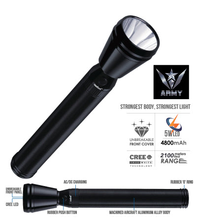 Sanford Rechargeable Army Torch - SF-2641SL