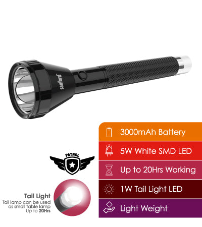 Sanford Rechargeable Led Torch - SF-4657SL