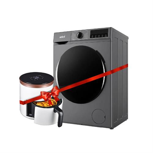 Sanford 8kg Front Loading Fully Automatic Washer with Energy Efficient Motor - SF-8311WM + Sanford 4L Digital Air Fryer - SF-2455AF+