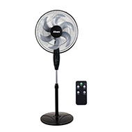 ABANS 18 Inch Stand Fan With Remote and Timer Black