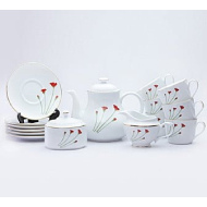 DANKOTUWA Red Flower - 17 PCS Tea Set