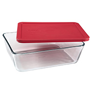 Pyrex 2.6L 11 Cup Dish With Red Lid