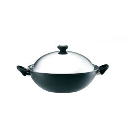 Meyer 36CM Chinese Wok With SS Lid