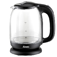 ABANS 1.7L Electric Glass Kettle - Black