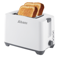 Abans 2 Slice Pop Up Toaster - White