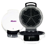 Abans 750W Waffle Maker (Black/White)