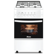 Abans 50cm 4 Gas Free Standing Cooker with Gas Oven Safety - White