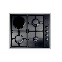 ELBA 3 Gas Hob and One Hot Plate - Metal Black