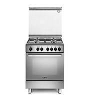 ELBA 60cm 4 Gas Burner Cooker with Electric Oven Stainless Steel Design - Silver